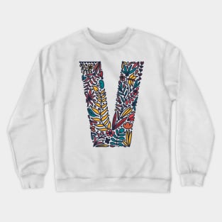 Tropical Letter V Crewneck Sweatshirt